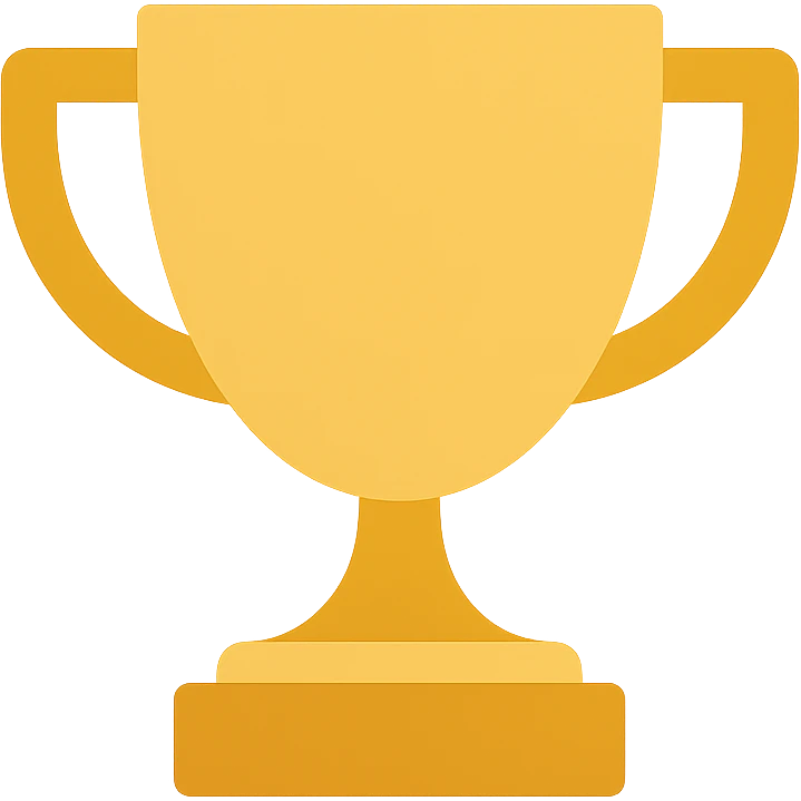 trophy, flat color icon style, minimal details, vibrant color palette emoji