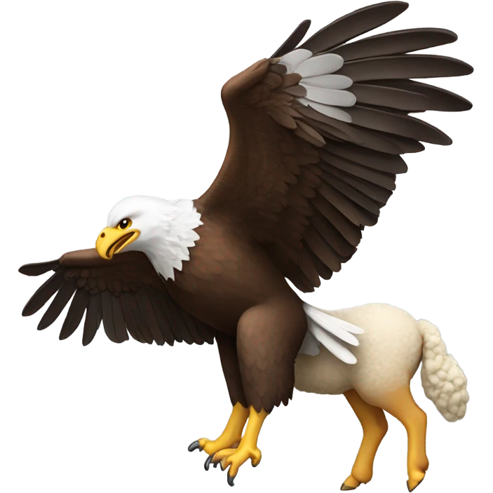 An eagle carrying a sheep  emoji