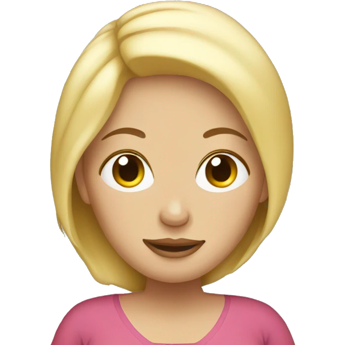 Pregnant blond woman  emoji