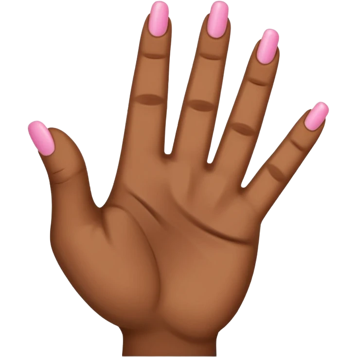 Brown skin hand with pinky out for a pinky promise emoji