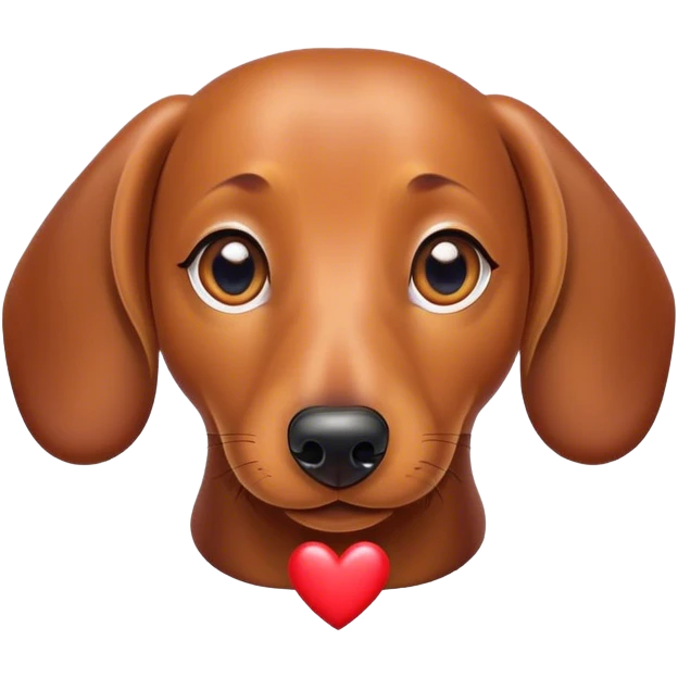 Dachshund heart eyes  emoji