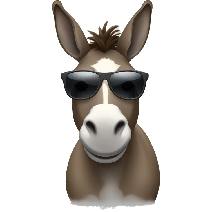 donkey with sunglasses  emoji