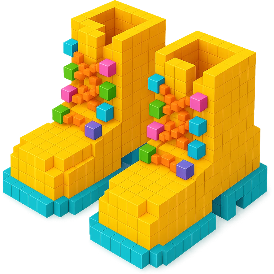 boots with colorful beads on the laces emoji