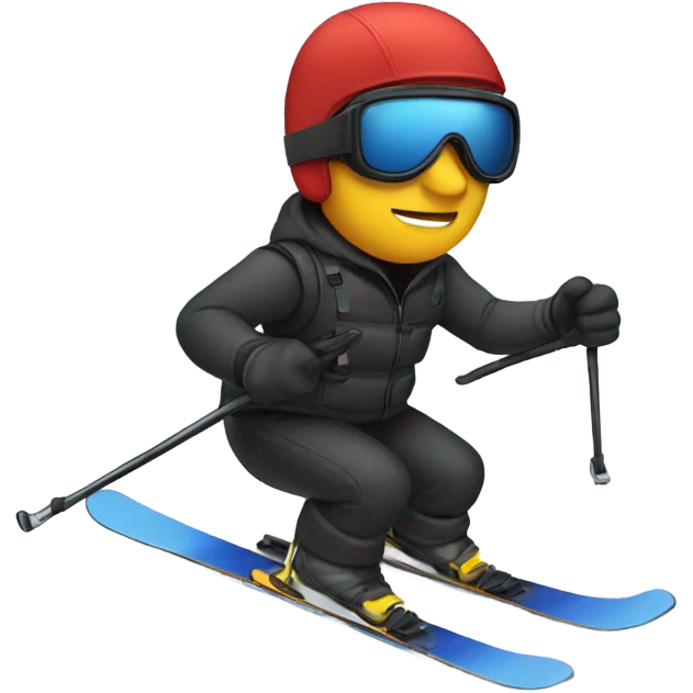 Bodyguard skiing emoji