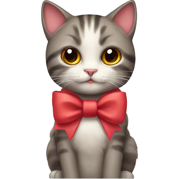 Cat with bow emoji