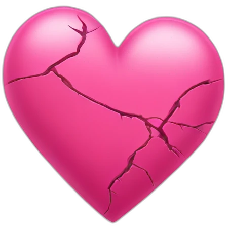 Pink growing broken heart emoji