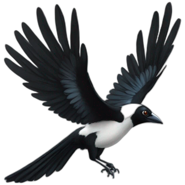 flying magpie emoji