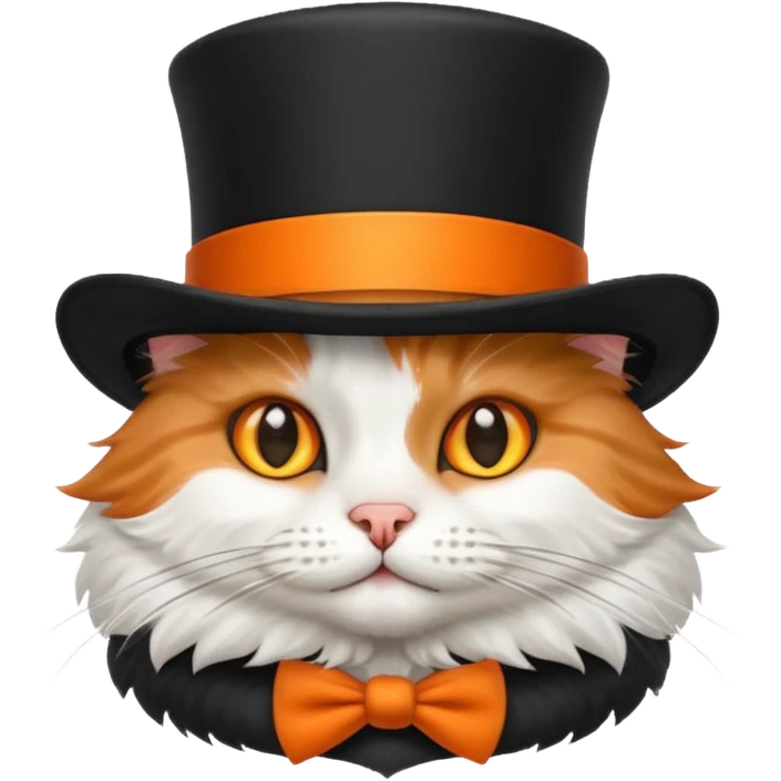 cat wearing a tophat emoji