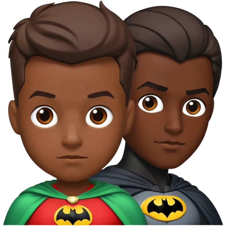 Batman is black and Robin is white  emoji