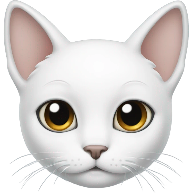 White cat black ears emoji