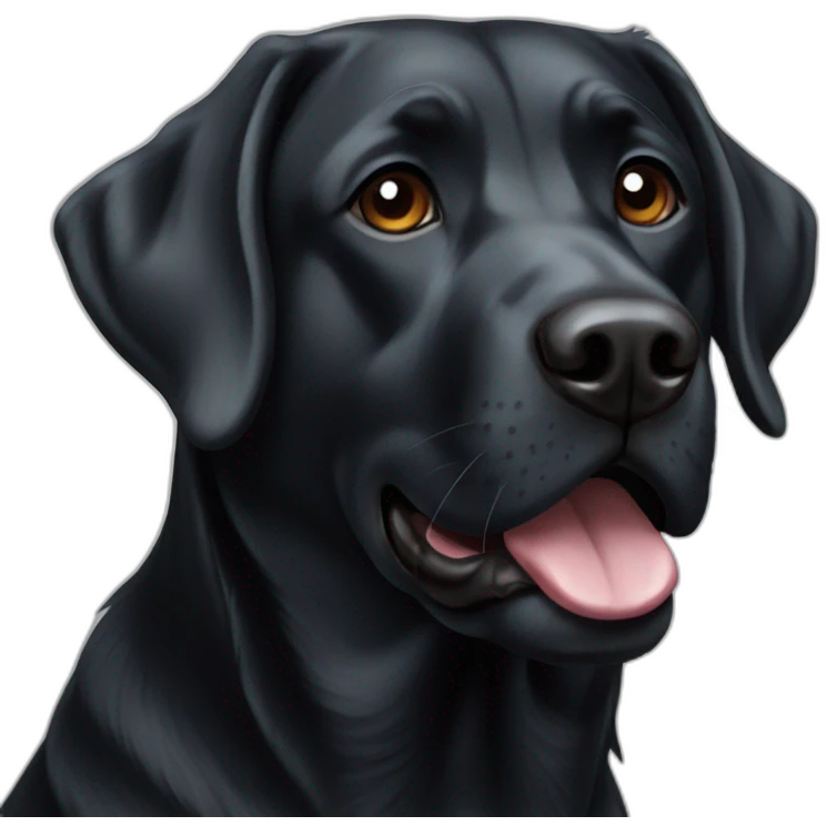 Labrador noir emoji