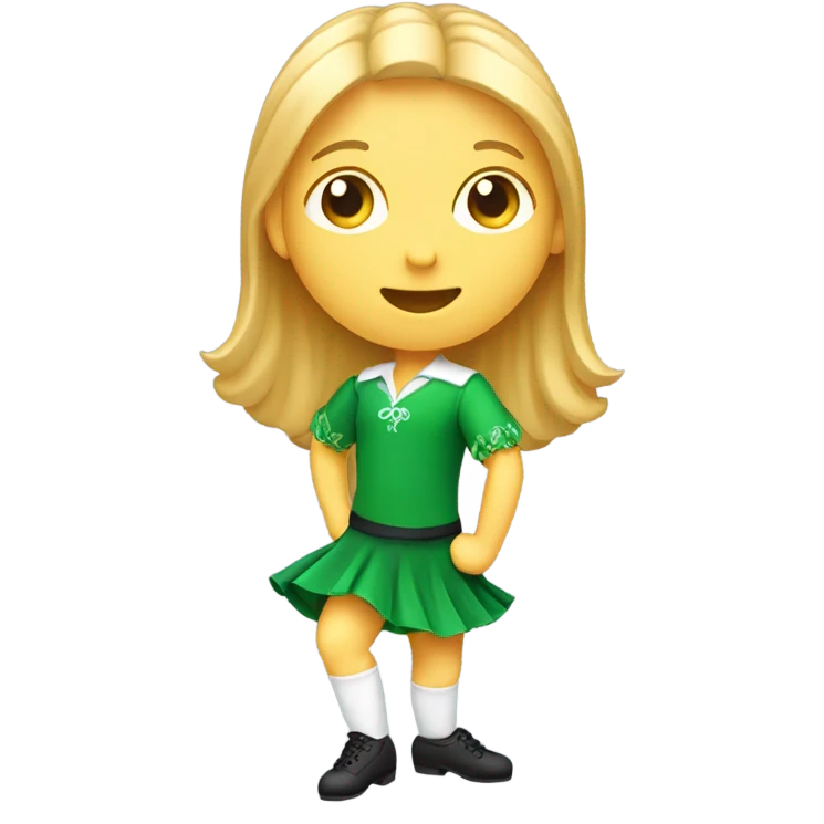 Irish dancer bowling, in a standing, slightly bent over stance emoji