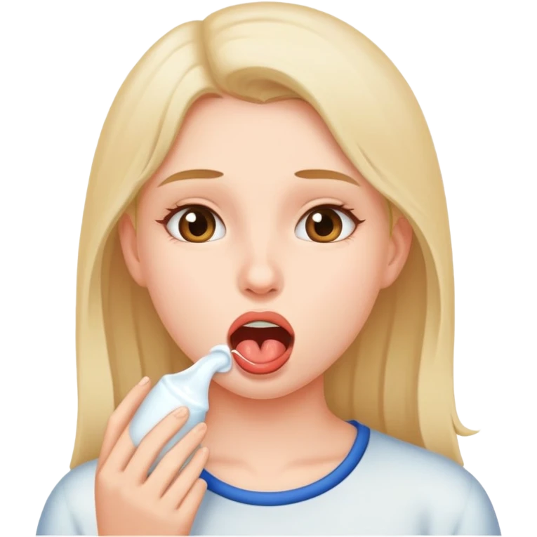 Девушка глотающая сперму  emoji