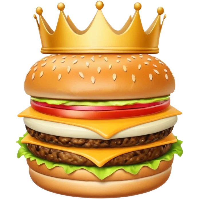 burger with crown emoji