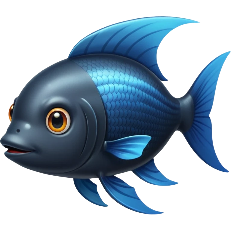Hero Cute Black Fish emoji
