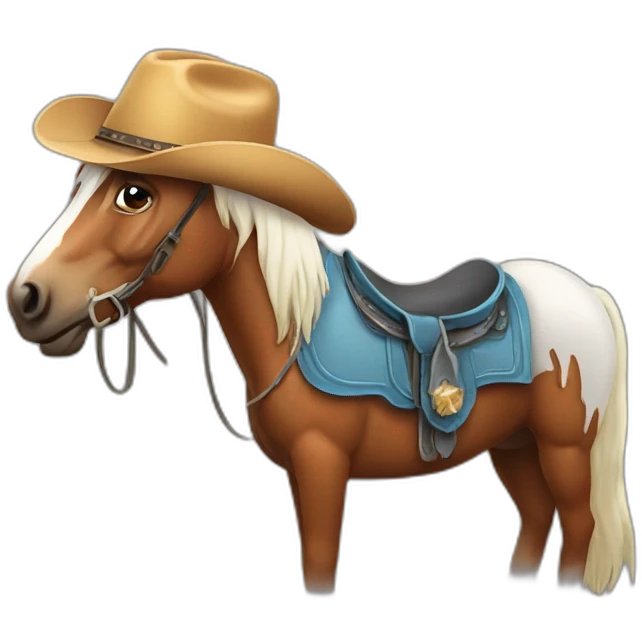 Horse with cowboy hat emoji