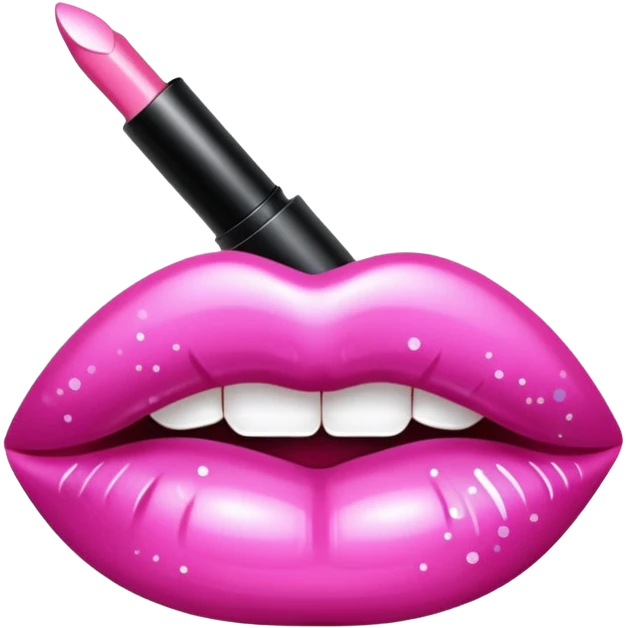 glitter pink gloss emoji