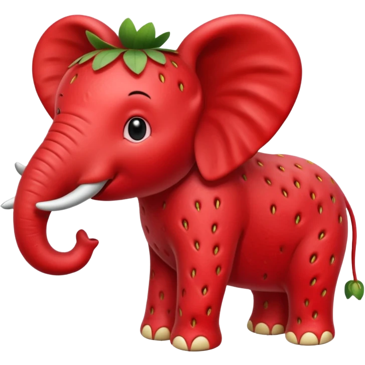 Make a strawberry elephant emoji