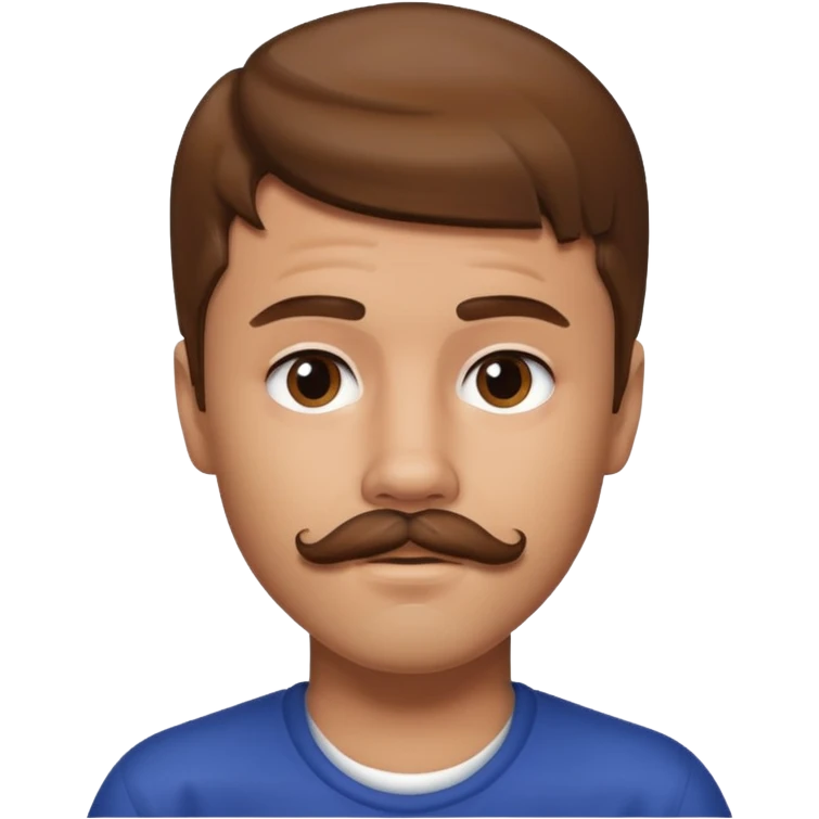 justin bieber with mustache emoji
