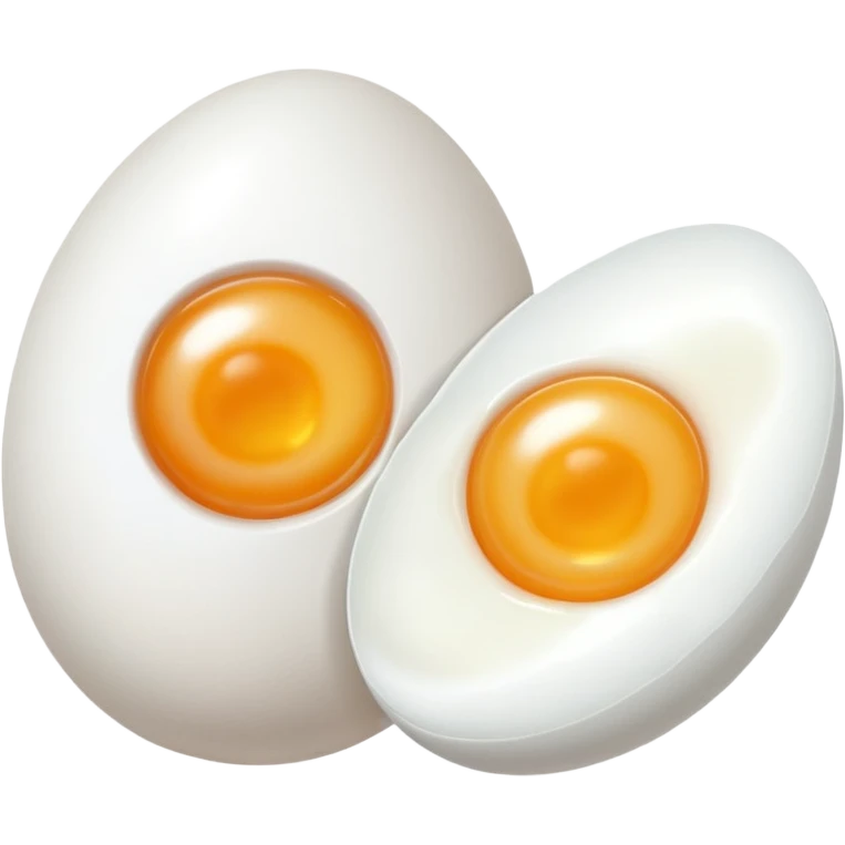 2 whole eggs rotated slightly emoji