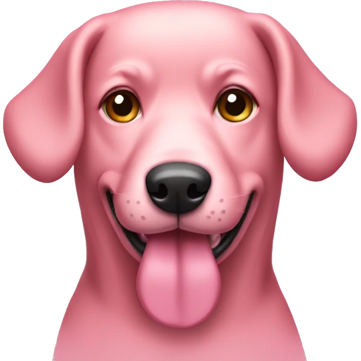 Pink dog  emoji