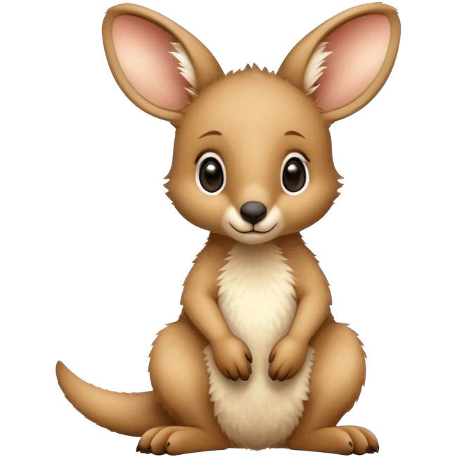 cute baby kangaroo joey emoji