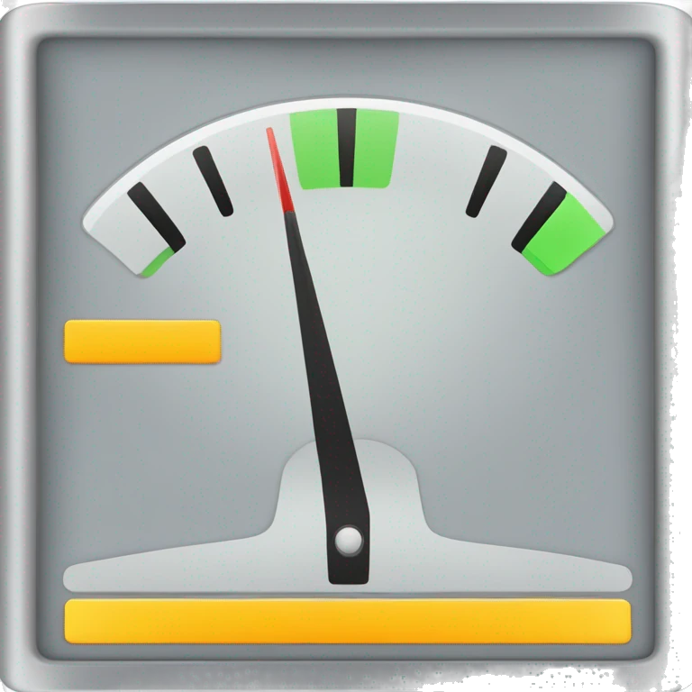 a fuel gauge indicator in 3 level, empty , half , full emoji