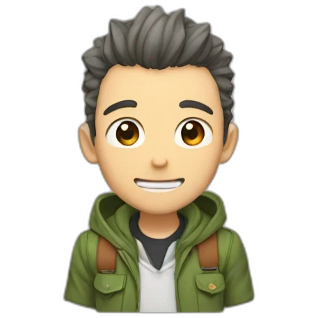 Anime karakter mit dino emoji