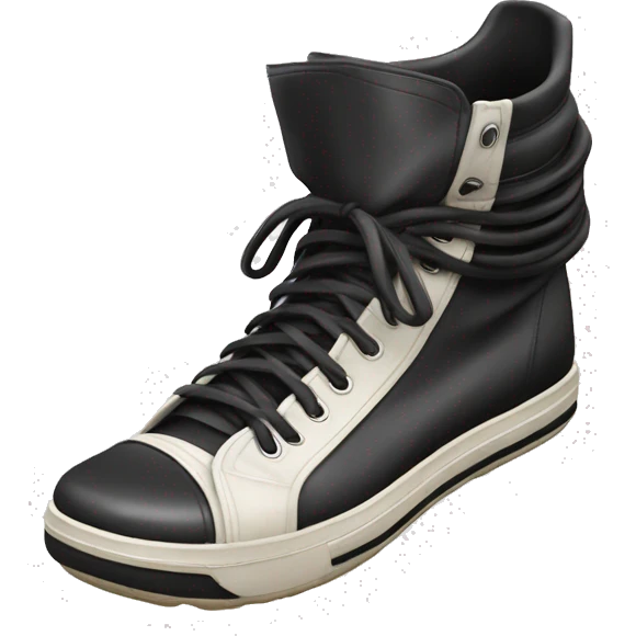 Rick owens geobasket sneaker hyper realistic  emoji