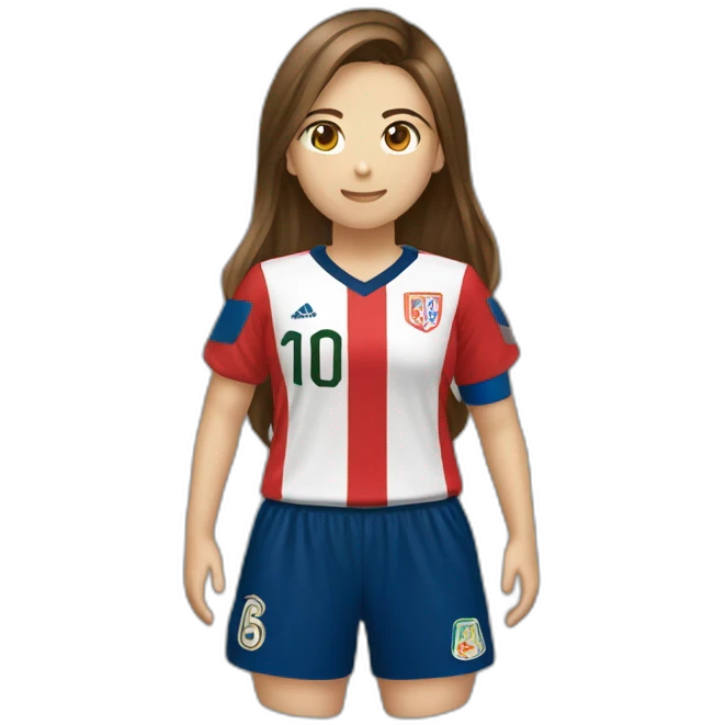 Hiroyo Kato（Female・Long Hair・Brown Hair・Soccer Player） emoji