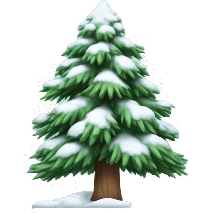 Pine tree with snow emoji