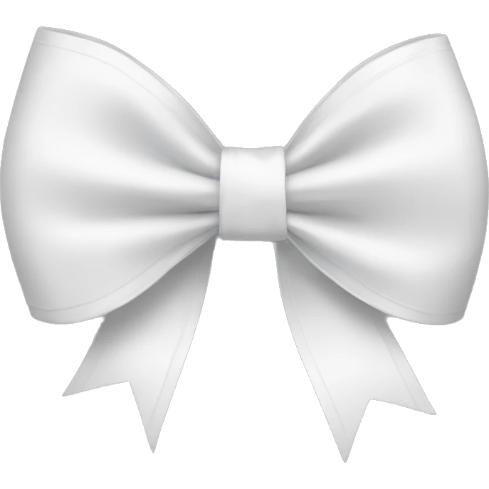 white ribbon bow emoji