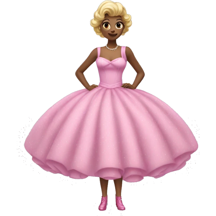 Galinda pink bubble dress from the wicked movie emoji
