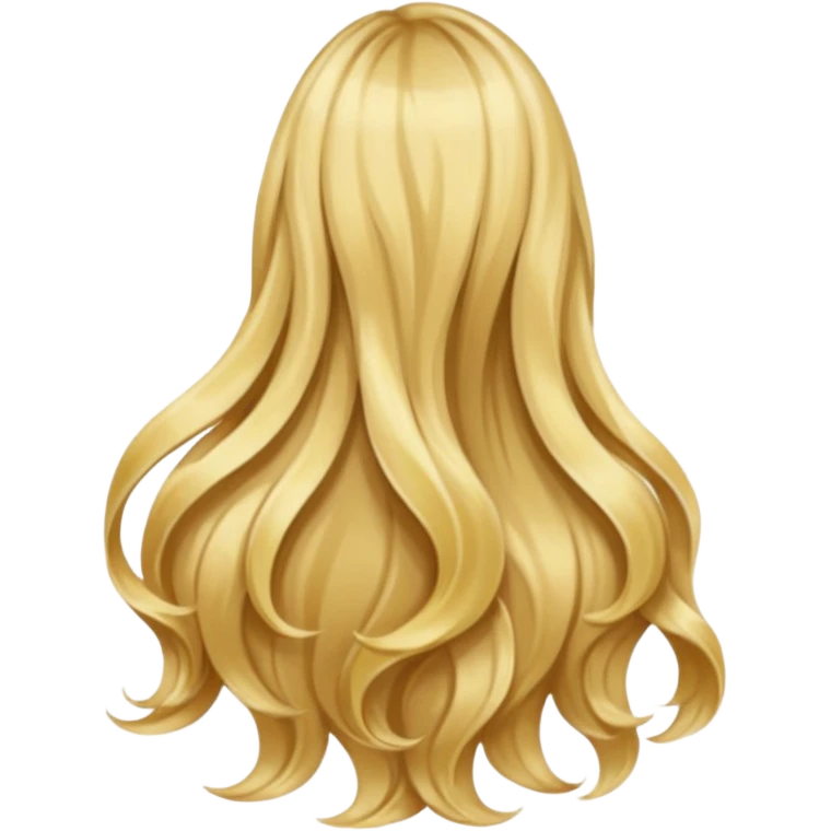 back view of long blonde hair emoji