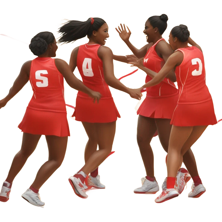 Red Devils playing netball emoji