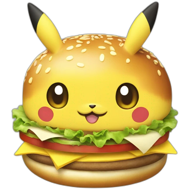 Pikacachu burger emoji
