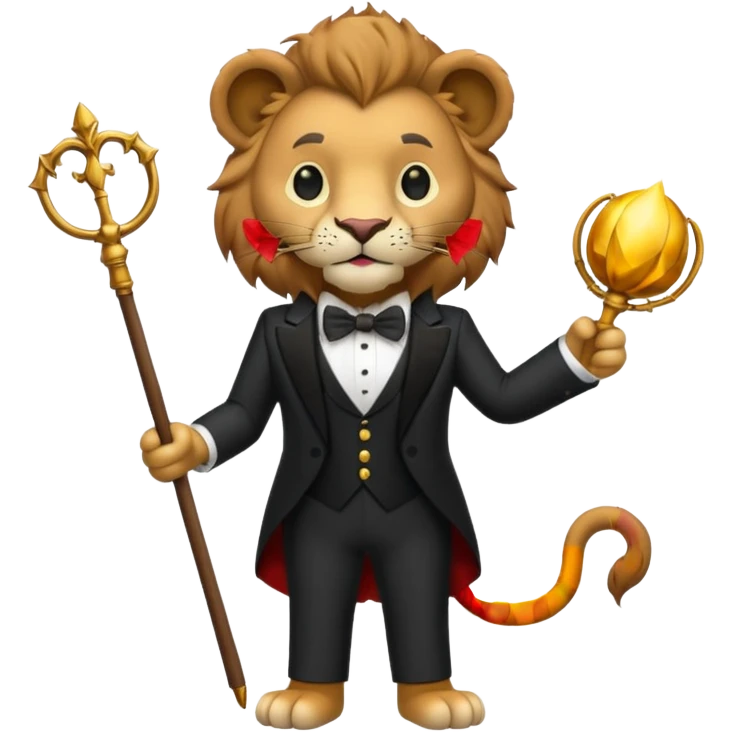 Magician lion body emoji