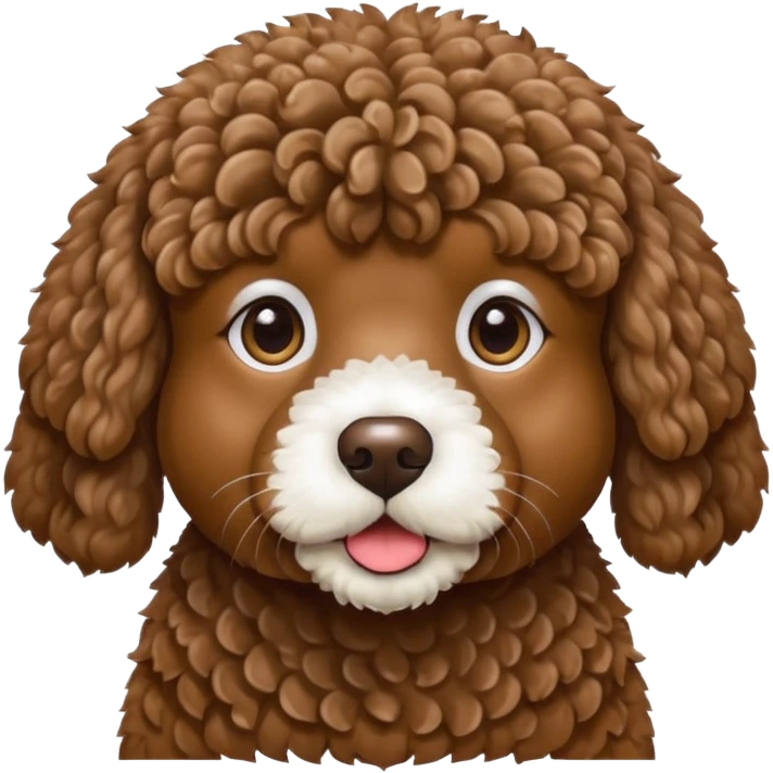 A brown spanish water dog emoji