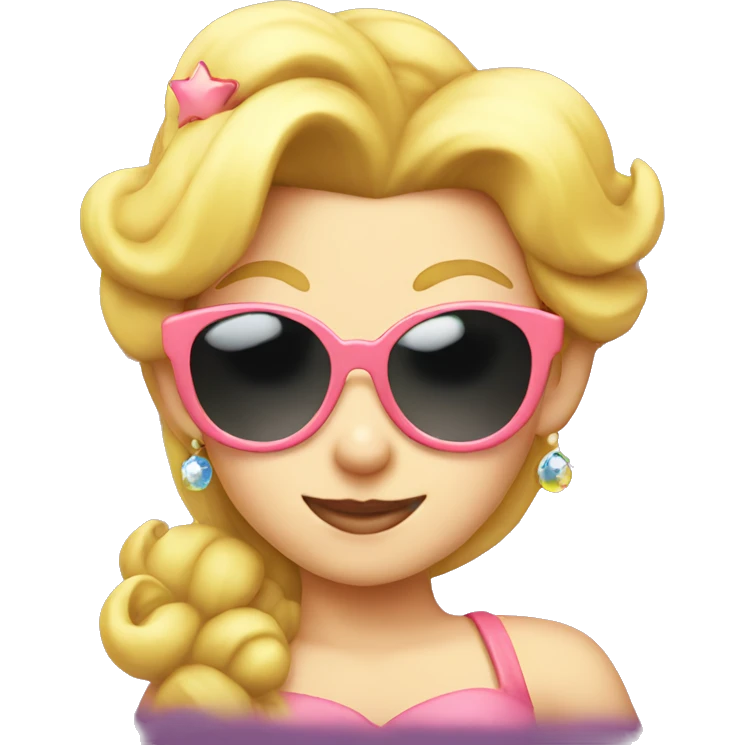 princess peach with sunglasses emoji