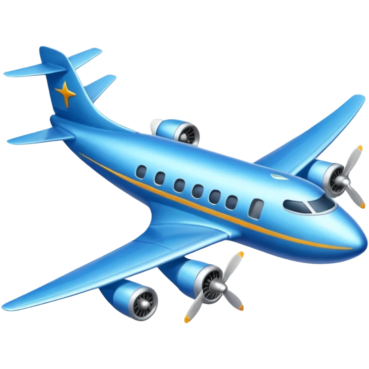 Two floors blue airplane emoji