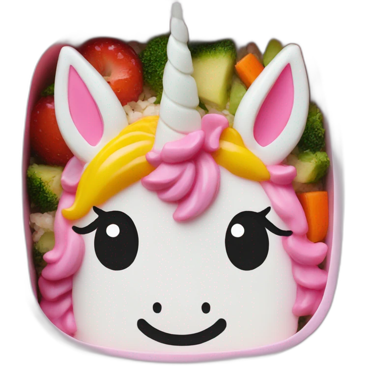Unicorn bento box emoji