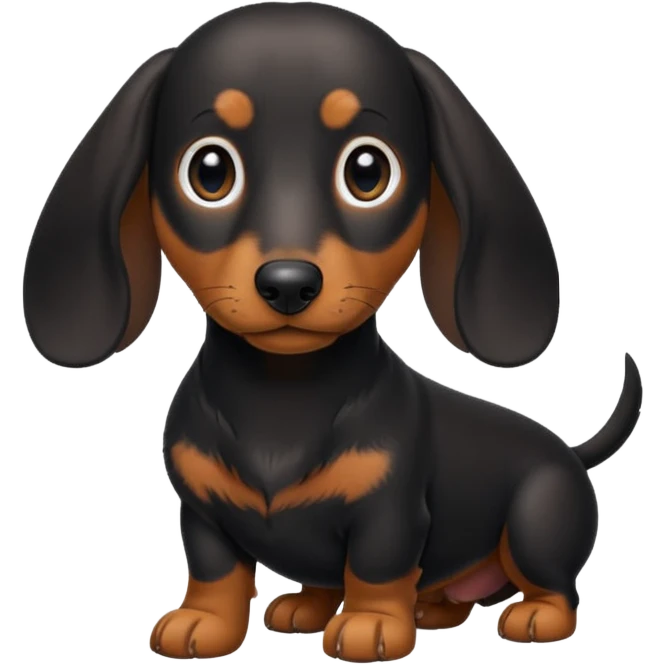 dachsund black emoji