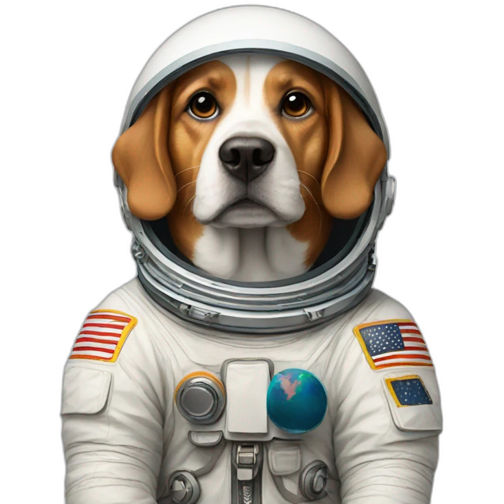 dog astronaut emoji