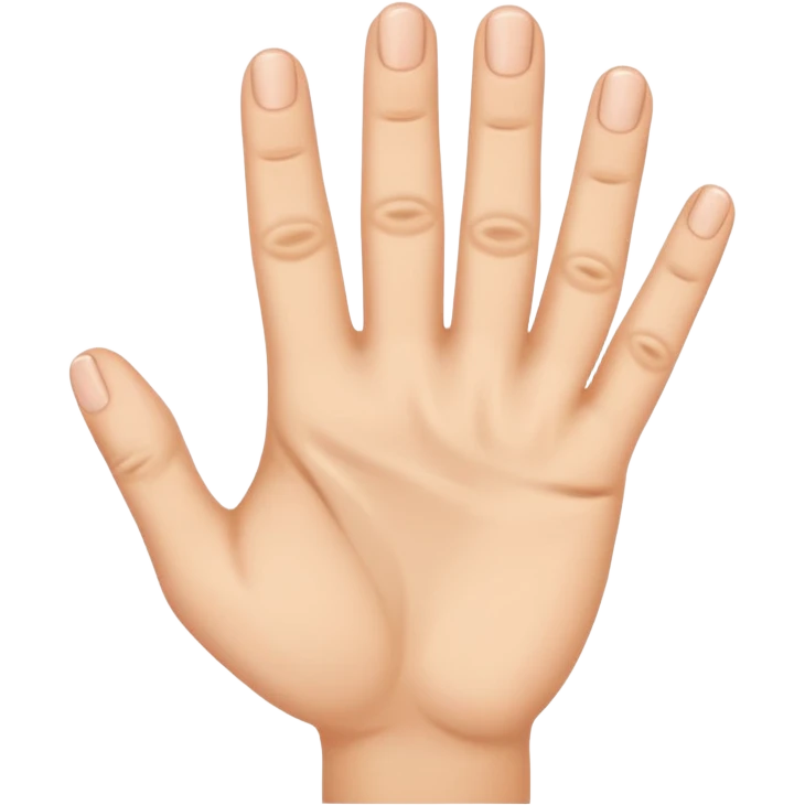 Une main avec 5 doigts et les deux doigts du milieu sont les seuls à ne pas être recourbés emoji