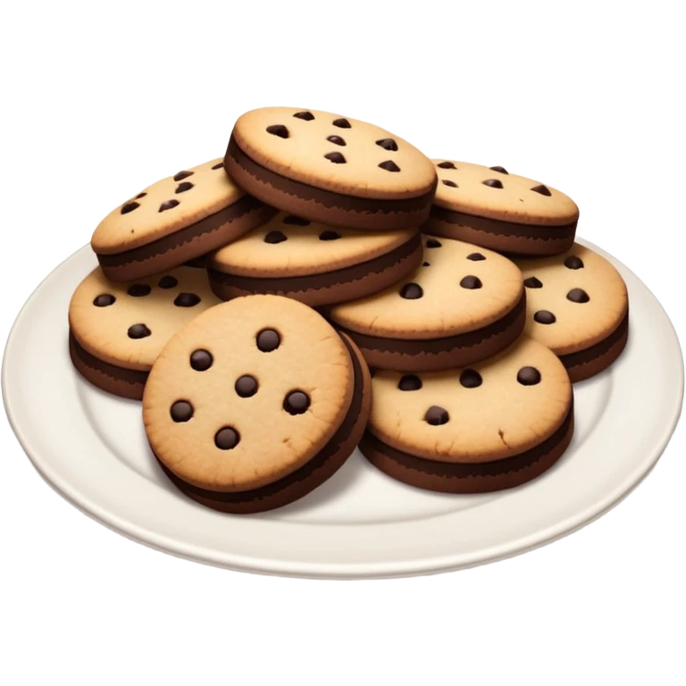 A plate of chocolate shortbread cookies (without chocolaté chips) emoji