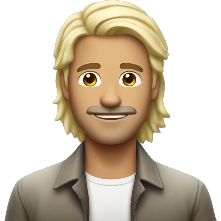 HOMBRE BLANCO CABELLO blanco  emoji
