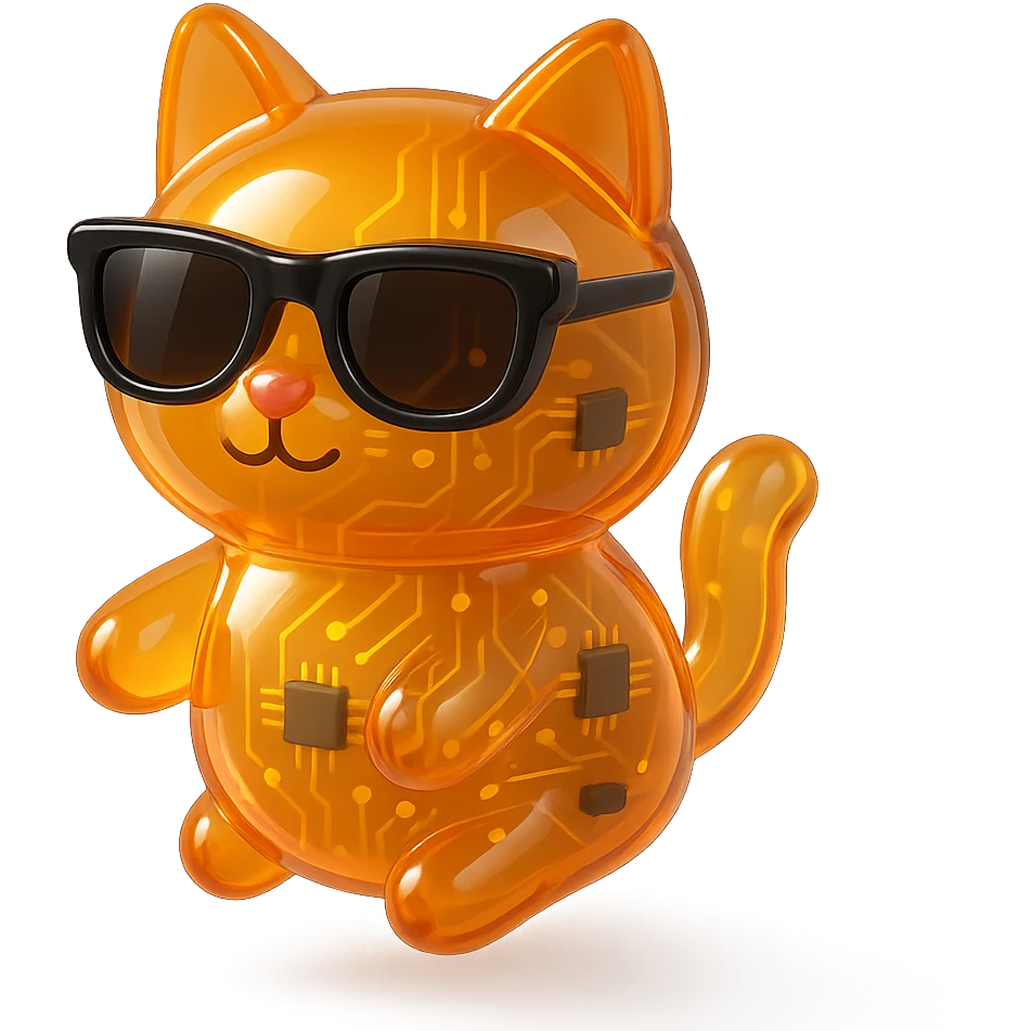 Cat wearing sunglasses emoji