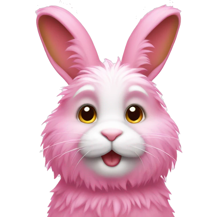 pink fluffy rabbit emoji