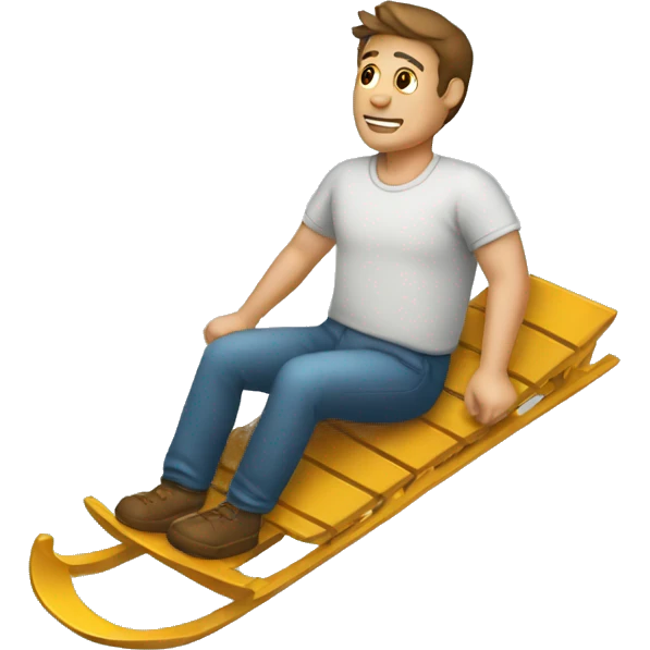 Homme qui descend un toboggan emoji