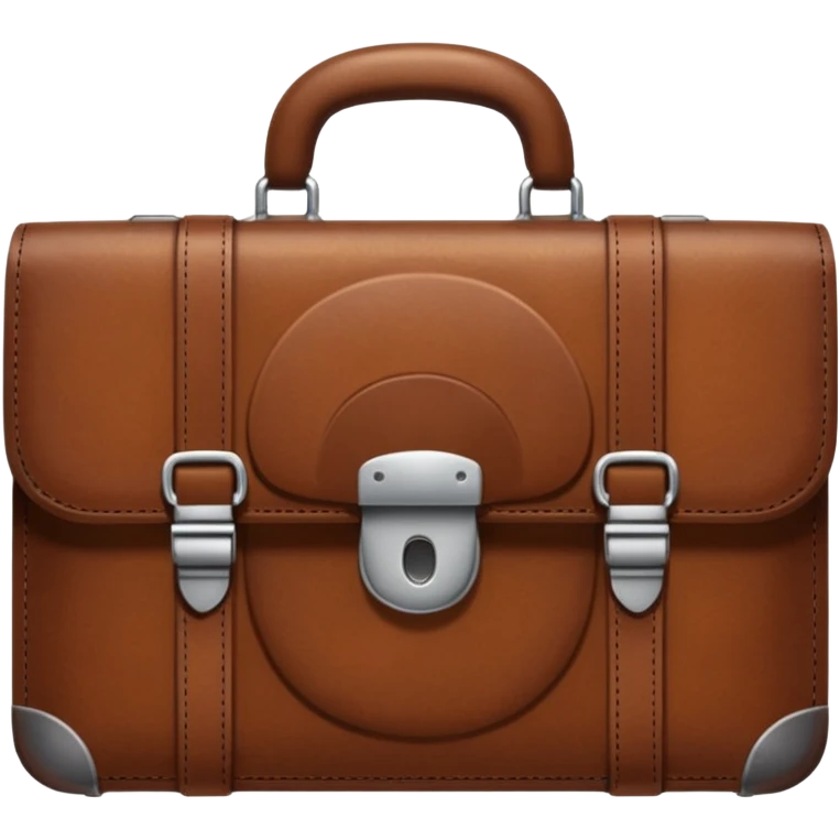 Business case with leather texture emoji